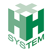 H+H System Logo, Hersteller professioneller Lager- und Organisationslösungen.
