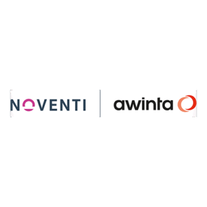 NOVENTI und awinta Logo als gemeinsame Markenpräsentation im Apothekensektor.
